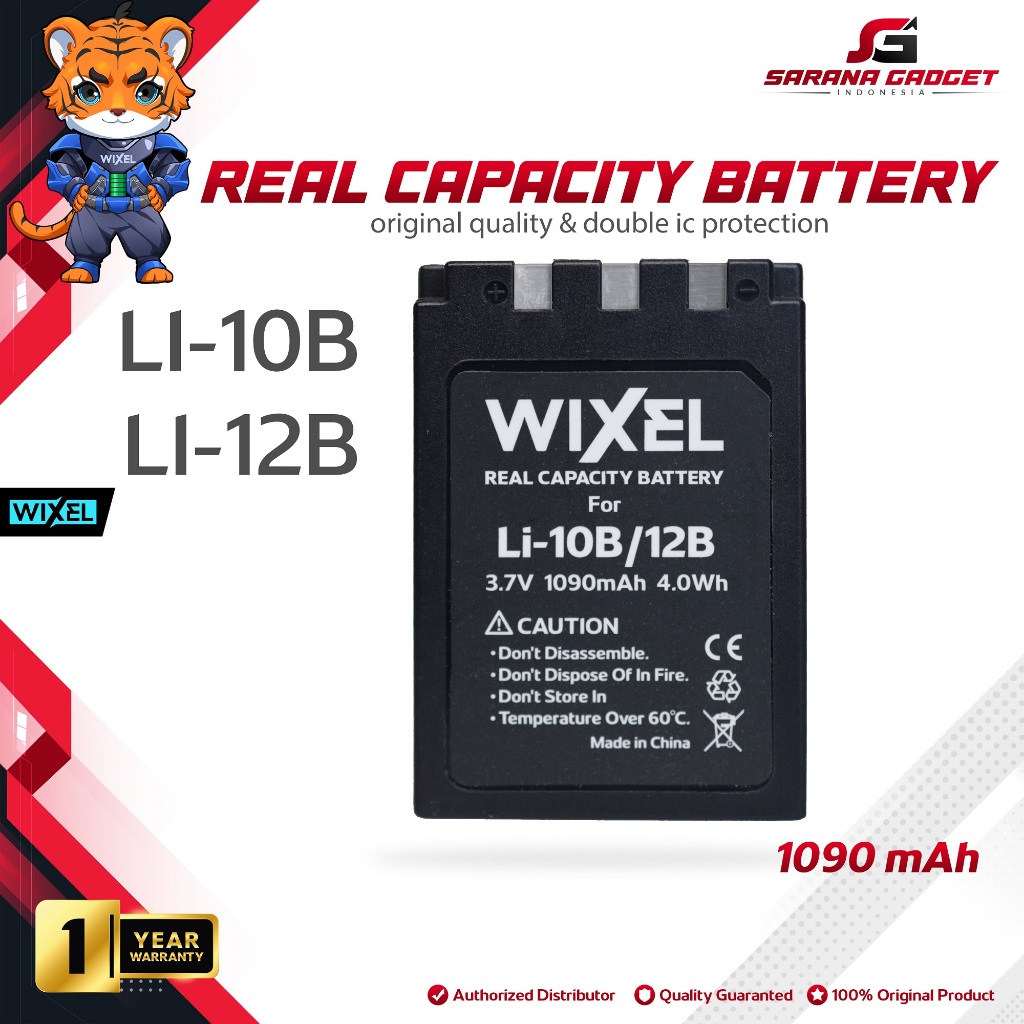 WIXEL Baterai Kamera LI-10B / LI-12B for Olympus Camedia C-70 C-7000 C-760 C-765 C-770 D-590 X-1 X-2