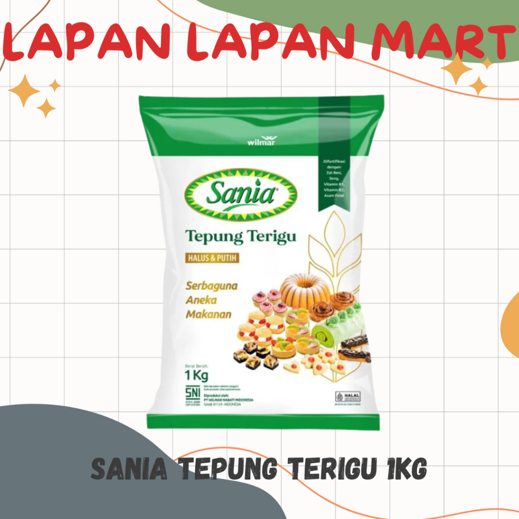 

Sania Tepung Terigu 1kg Tepung Serbaguna