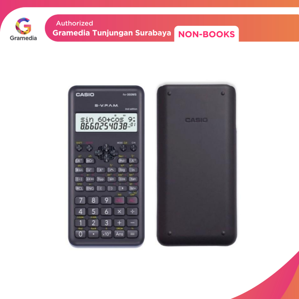 

Gramedia Tunjungan : Kalkulator Casio FX350ms 2nd Sciecntific