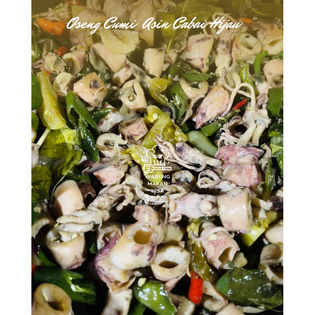 

Tumis Cumi Asin Cabai Hijau 250gr / Masakan Rumahan praktis Cumi asin tumis cabai hijau