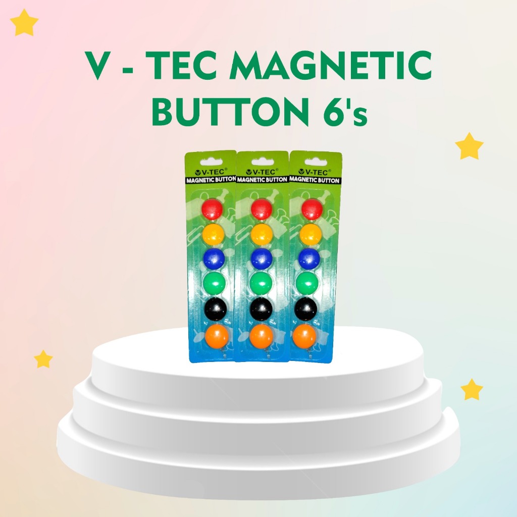 

V-TEC MAGNETIC BUTTON SOLID MB20 S6/MB30 S5/MB40 S4/V TEC Magnet Papan Tulis Solid dan Clear dengan Tempat Pin Magnet Magnetic Button/Magnetic Button / Magnet Whiteboard Tempel Warna Solid