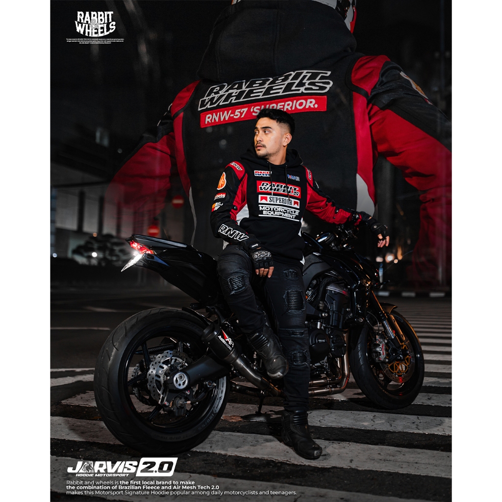 RABBIT AND WHEELS HOODIE SIGNATURE MOTORSPORT JARVIS 2.0