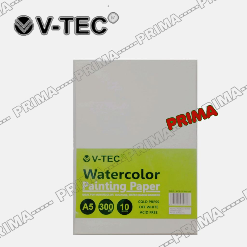 

KERTAS GAMBAR A5 WATERCOLOR V-TEC (ISI 10 LEMBAR)