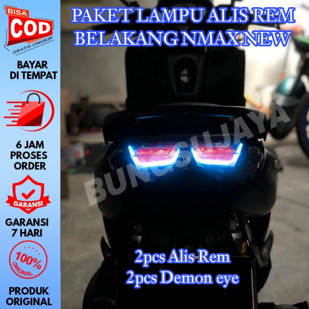 Lampu Alis Stoplamp Rem Belakang Yamaha NMAX NEW Lampu Alis Rem Belakang Yamha NMAX NEW siap pasang