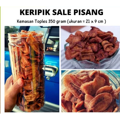 

Sale pisang kering Kemasan Toples kripik saleh pisang manis tanpa pengawet Sale pisang alami