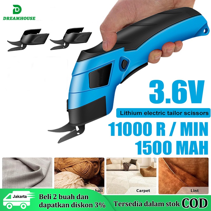 

Gunting Listrik Kain Tanpa Kabel Pemotong Isi Ulang USB Portabel Alat Pemotong Multifungsi DIY Multifungsi Untuk Karton Kain Kulit