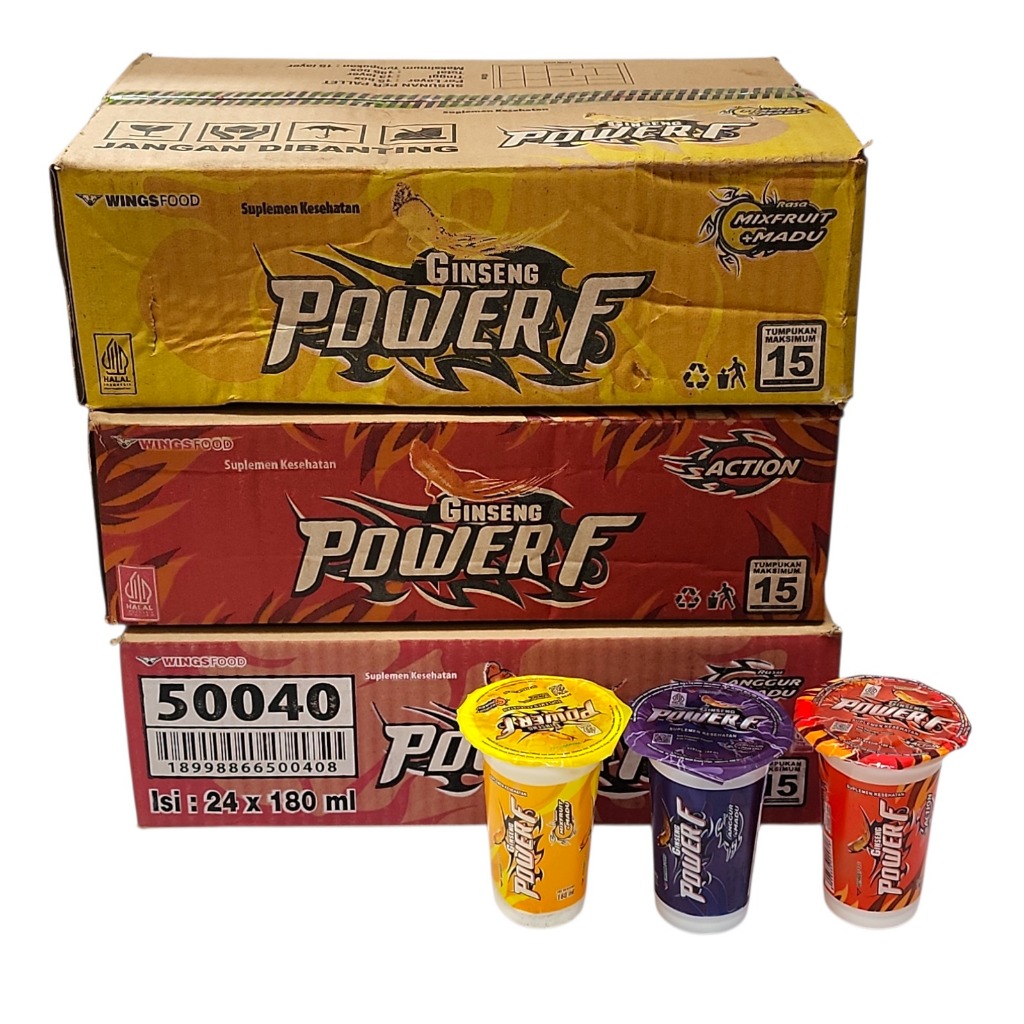 

Power F Minuman Energi - Netto 180ml x 24 cup