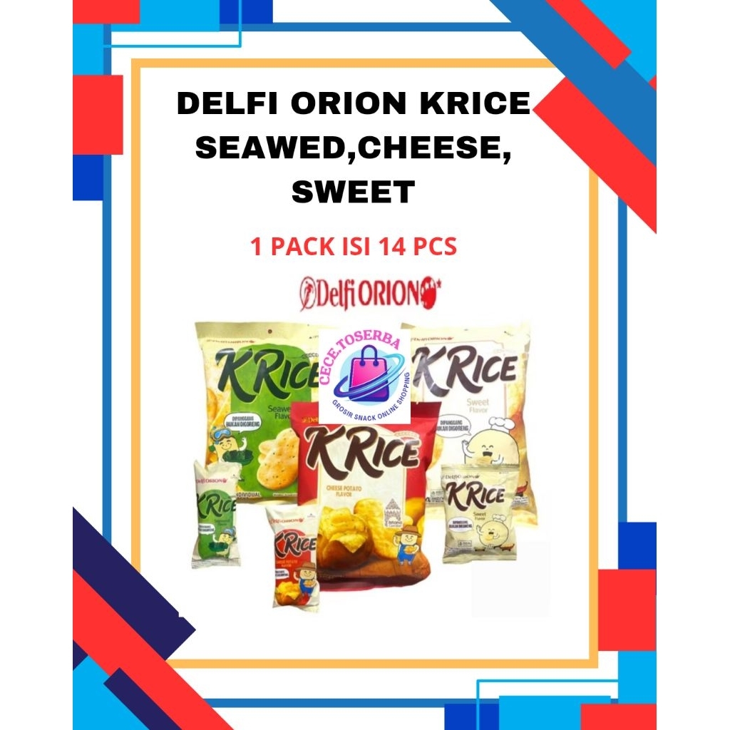 

DELFIORION K RICE K'RICE CRACKERS 1 PACK 14 PCS ALL VARIAN