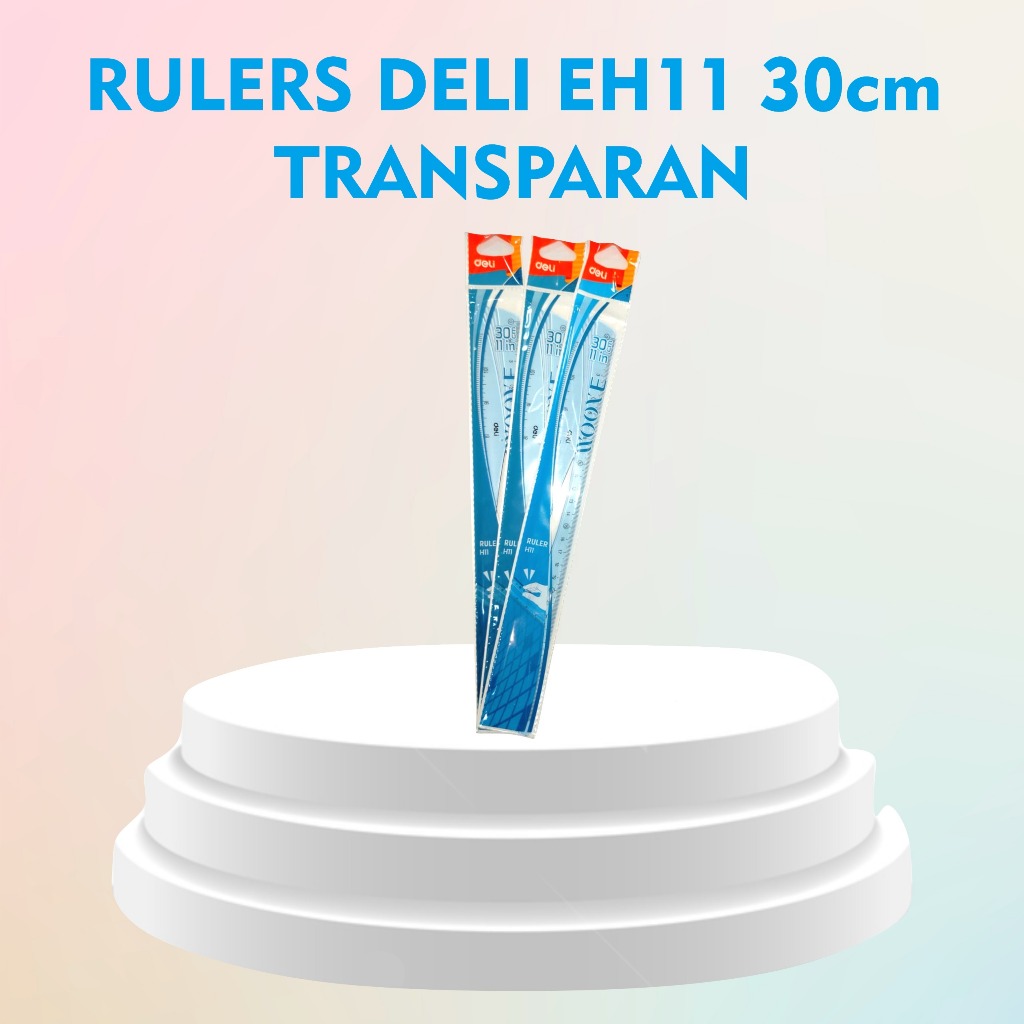 

DELI PENGGARIS BIRU EH11/DELI EH11 RULER BLUE 30cm/PENGGARIS 30CM