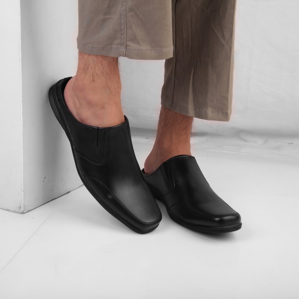 RAFANELLI...sepatu slop bustong pria kulit asli formal original sepatu bustong pria slip on kulit as