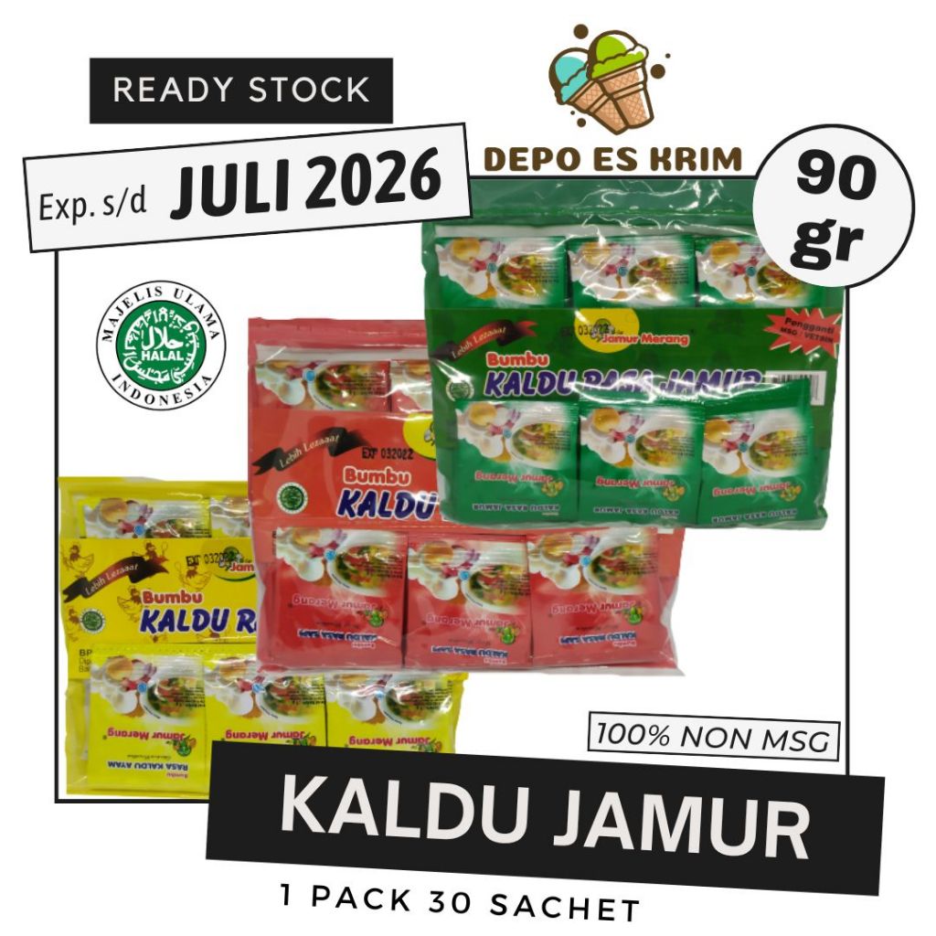 

Kaldu Jamur Merang Alami 30 Sachet Penyedap Rasa Non MSG Pengganti Vetsin