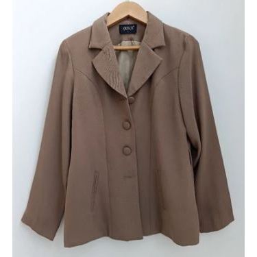 Atasan Wanita Blazer Casual Wanita Oversize Jas Wanita Lengan panjang Warna Coklat