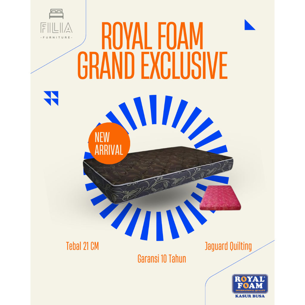 Royal Foam Grand Exclusive / kasur busa royal foam / kasur busa anti bakteri / kasur busa anti kempe