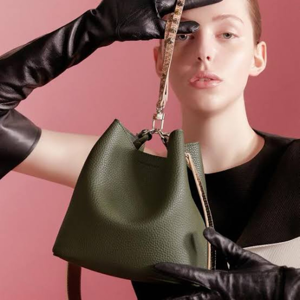 FIND KAPOOR - Original 100% Pingo Bucket Vegan Leather New Olive Khaki