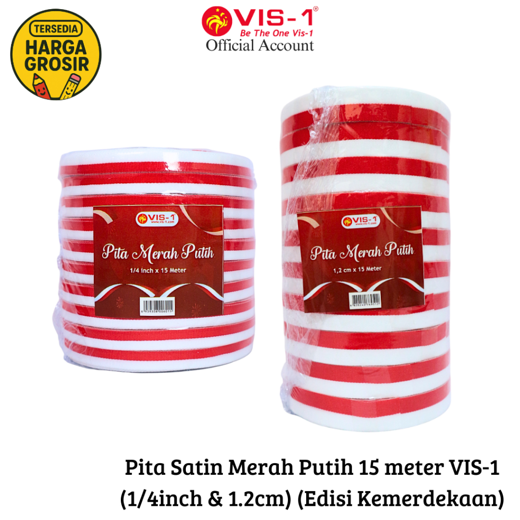

VIS-1 - Pita Kain Merah Putih / Edisi Kemerdekaan / Panjang 15 Meter