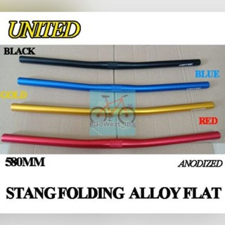 Handlebar Stang Sepeda Lipat Folding Flat Lurus Alloy 25.4 United 580mm MTB Minion Fixie | Best Qual