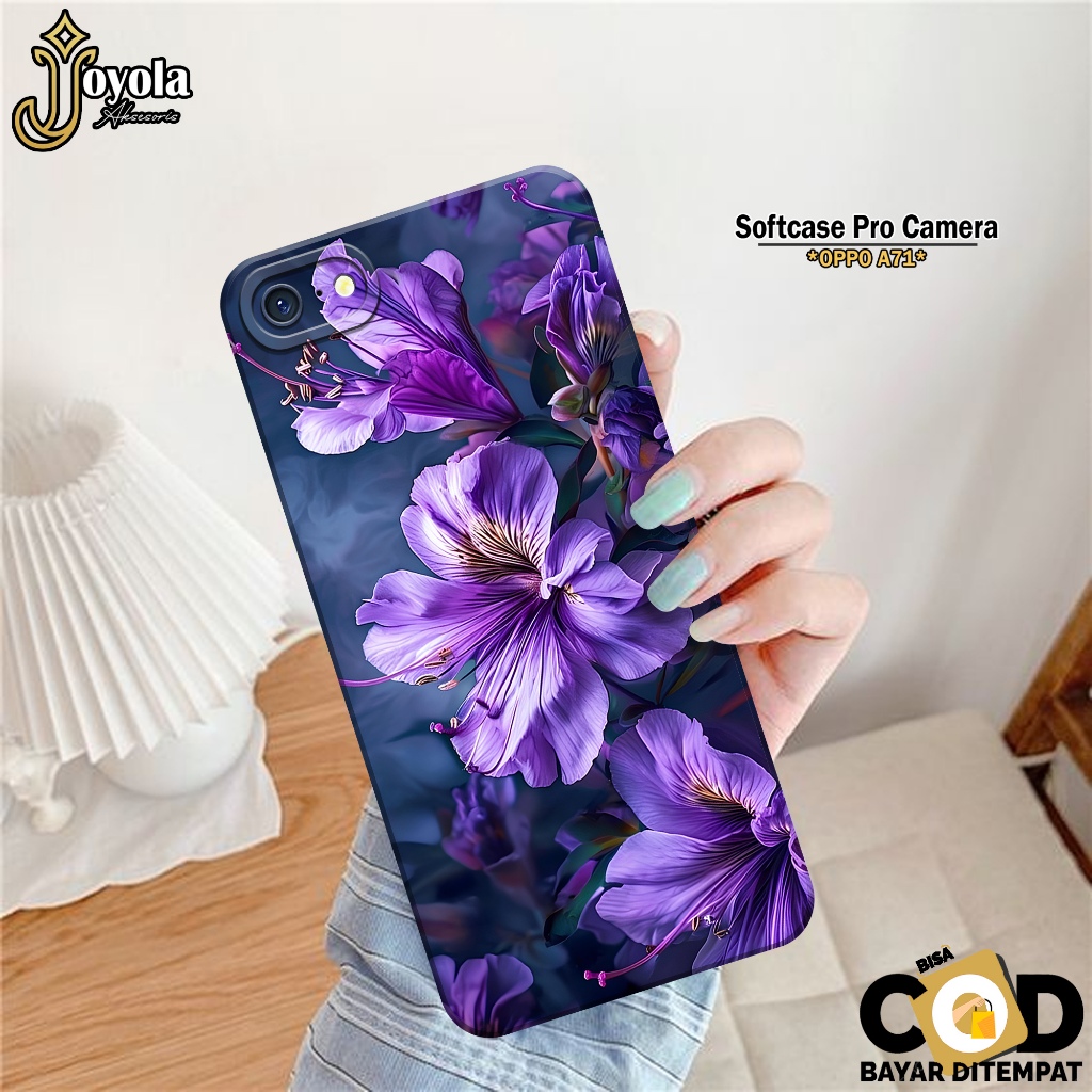Case OPPO A71 Casing Hp OPPO A71 JOYOLA Fashion Case Bunga Kesing OPPO A71 Silikon Cover Pro Camera 