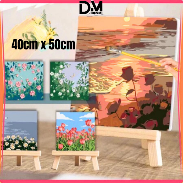 

DONMI Paint By Number 40x50 Nature Series DIY Painting Kit Canvas Paint Kit Digital Aesthetic Kanvas