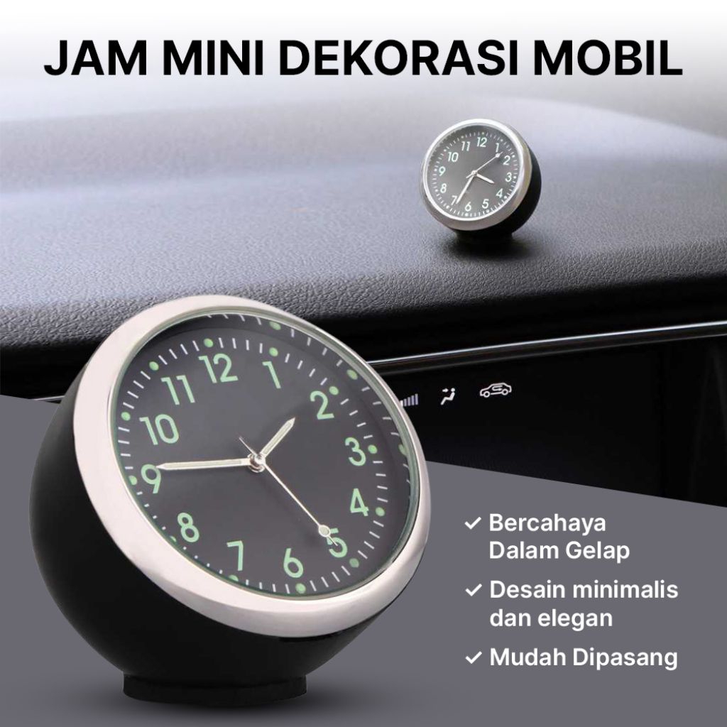 jam dashboard mobil jam mini dekorasi mobil