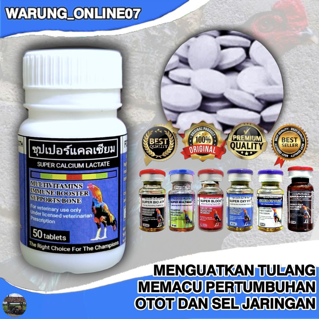 Super Calcium Lactate 50 tablet - Seperti Herbs Calcium dan Mega Calcium Kalsium Tulang Vitamin Peng