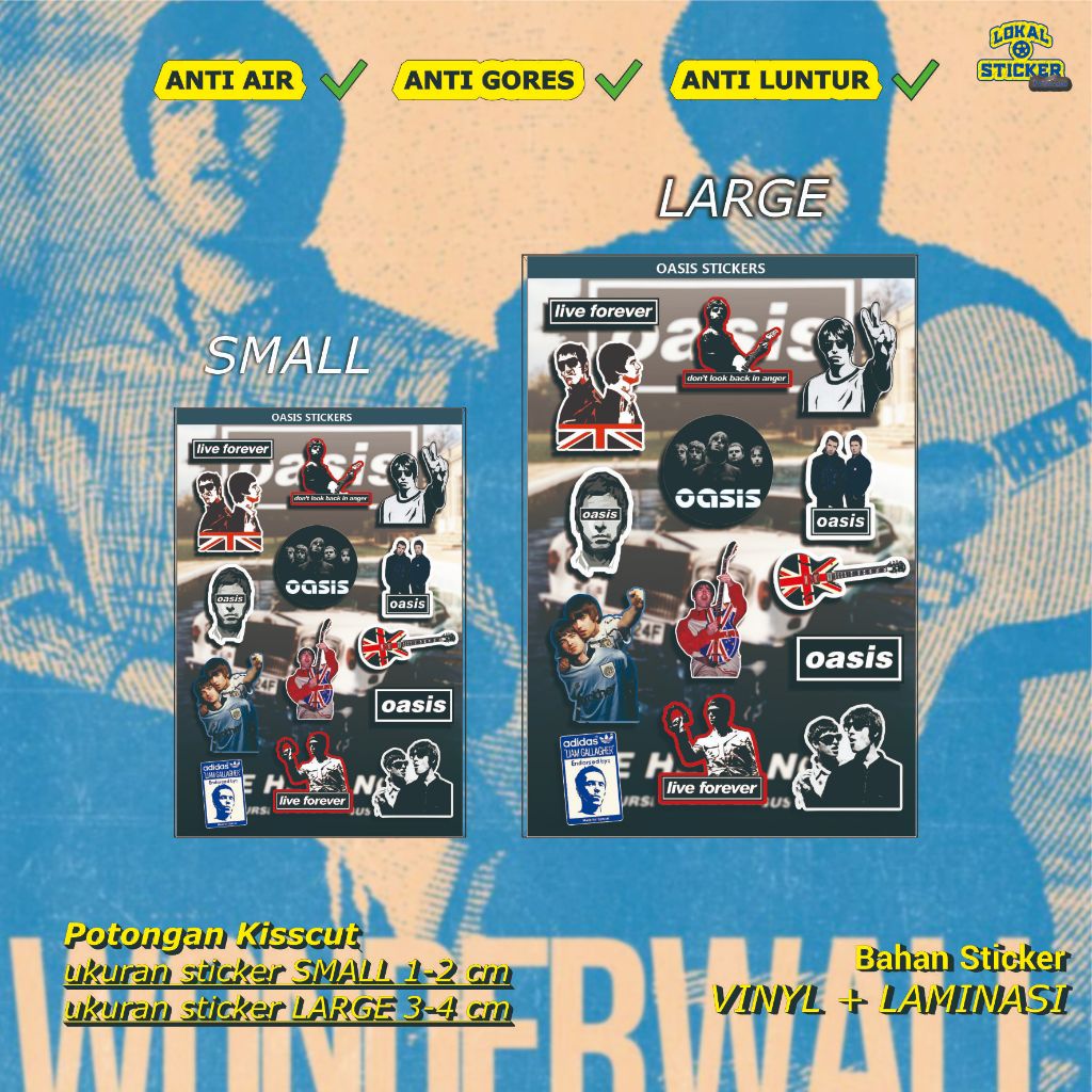 

Stiker BAND OASIS Vinyl Premium – Sticker HP, Laptop, Helm, Motor, Anti Air, Awet, Keren