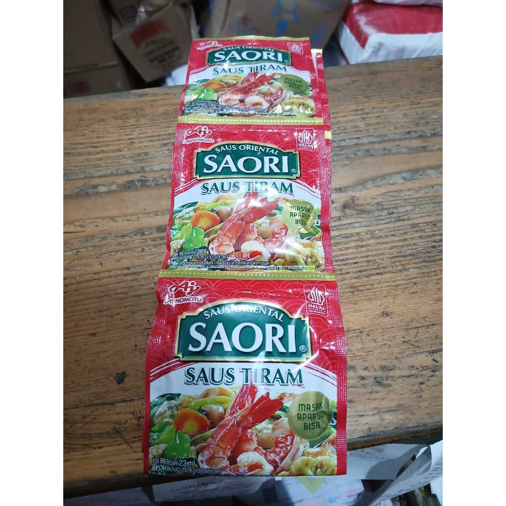 

SAORI Saus Tiram 10pcs x 23ml Saus Oriental Ajinomoto HALAL