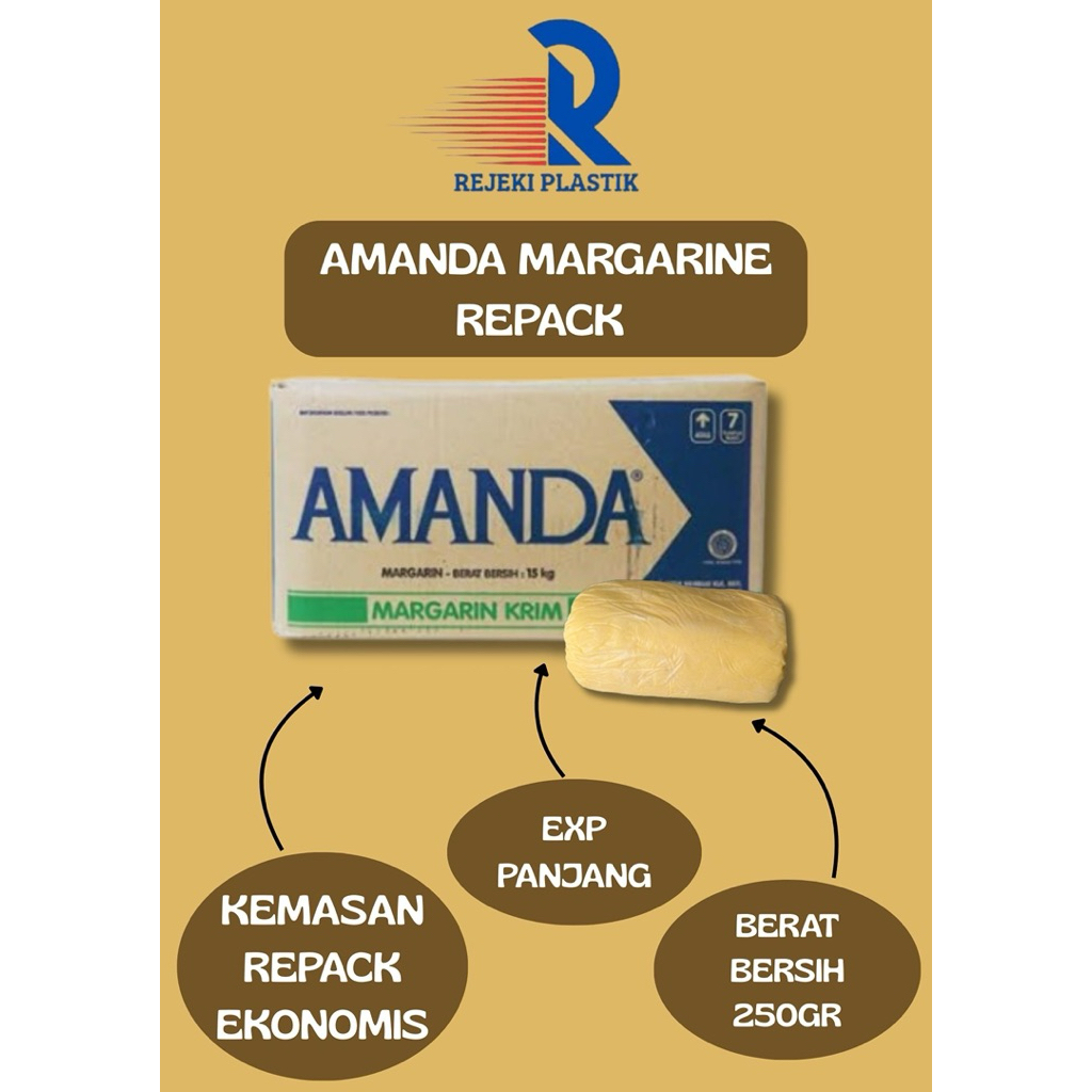 

AMANDA MARGARIN KUNING REPACK 250gr - MANDA MARGARIN KRIM 250gr / MENTEGA KUNING AMANDA REPACK 250gr