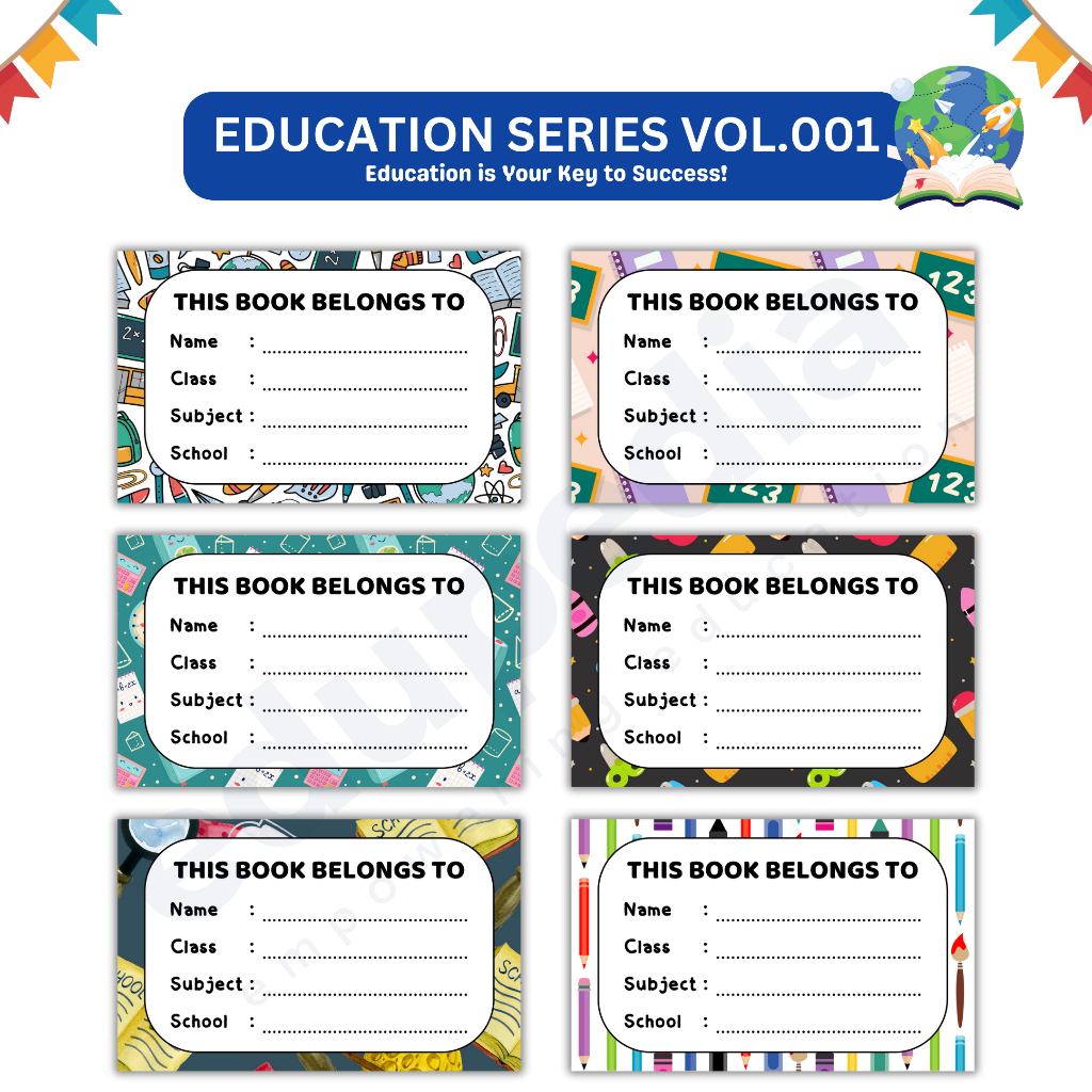 

Sticker Aesthetic - Tema : EDUCATION VOL.001. Stiker Label Mapel & Nama Buku Tulis Pelajaran Sekolah