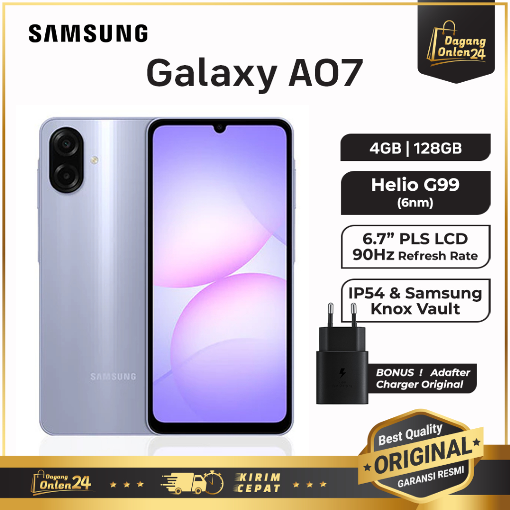 Samsung Galaxy A07 4/128GB HP Samsung Terbaru 2025 HP Murah Original 100% Handphone 1 Jutaan Terbaik