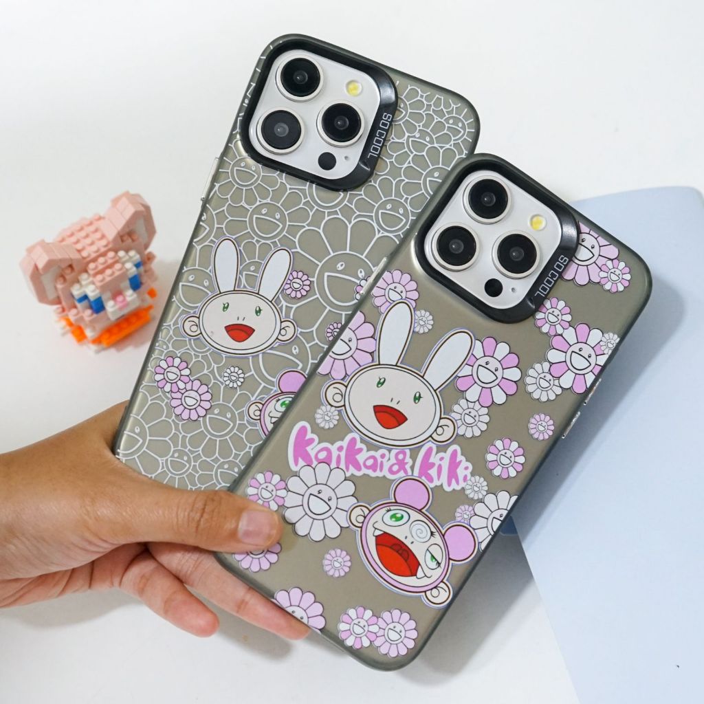 [IMD-22] Case Hologram Black Motif  Takashi Murakami Untuk Type Hp Oppo A5X