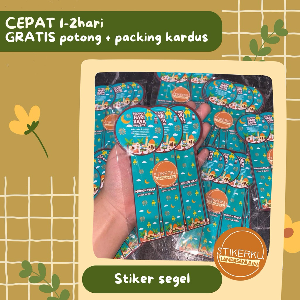 

Cetak stiker segel produk glossy