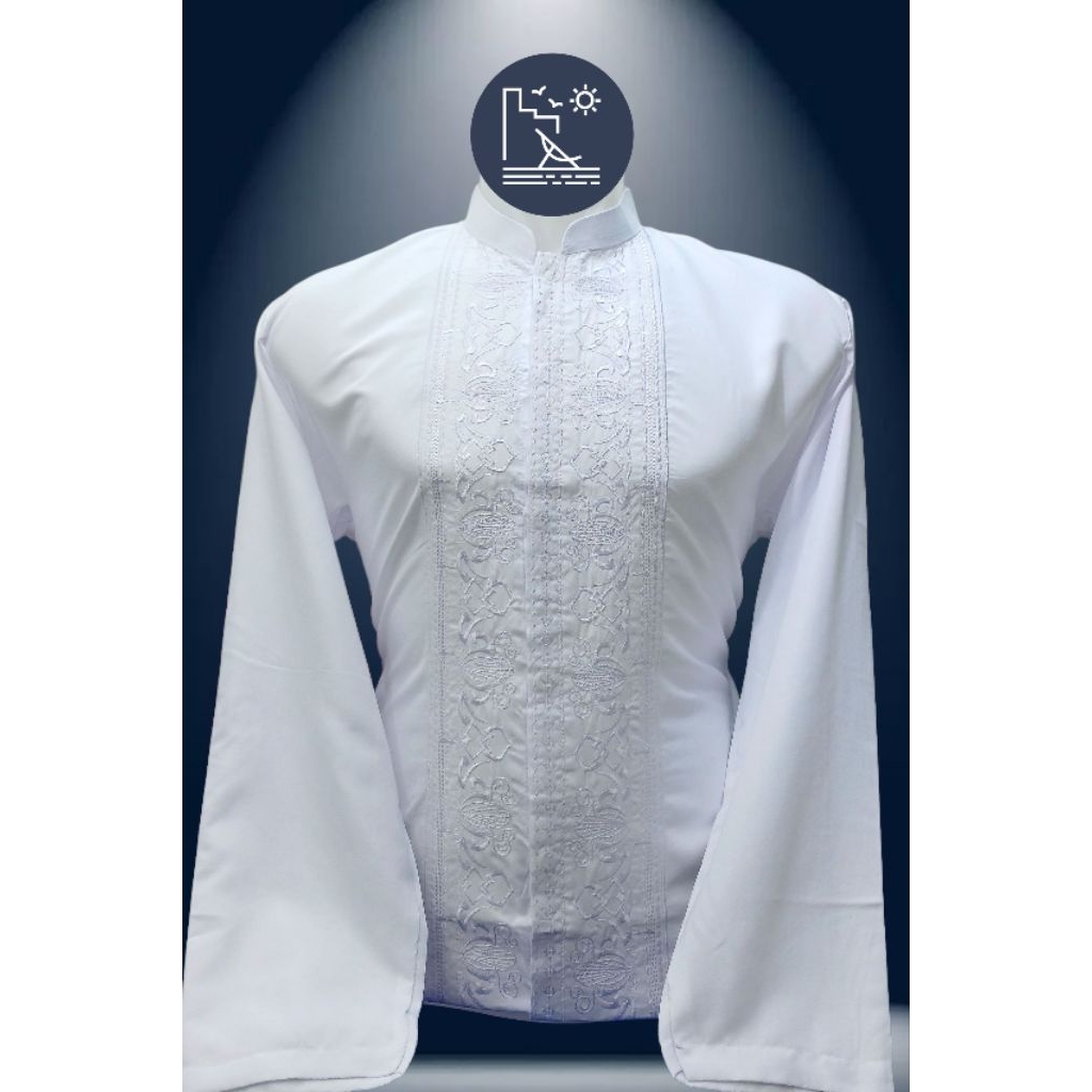 baju koko putih lengan pendek / baju koko putih lengan panjang / baju koko putih / baju koko lengan 