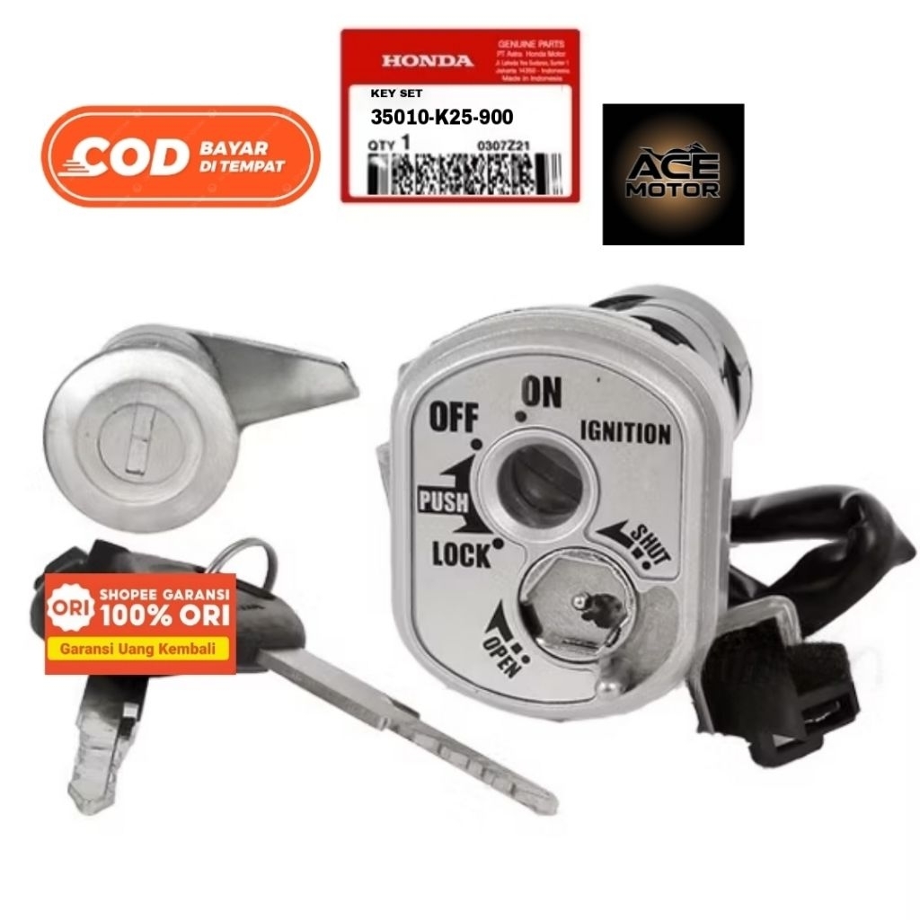 Kunci kontak Beat Fi 2012-2014 NON ESP ORIGINAL AHM 35010 K25 900