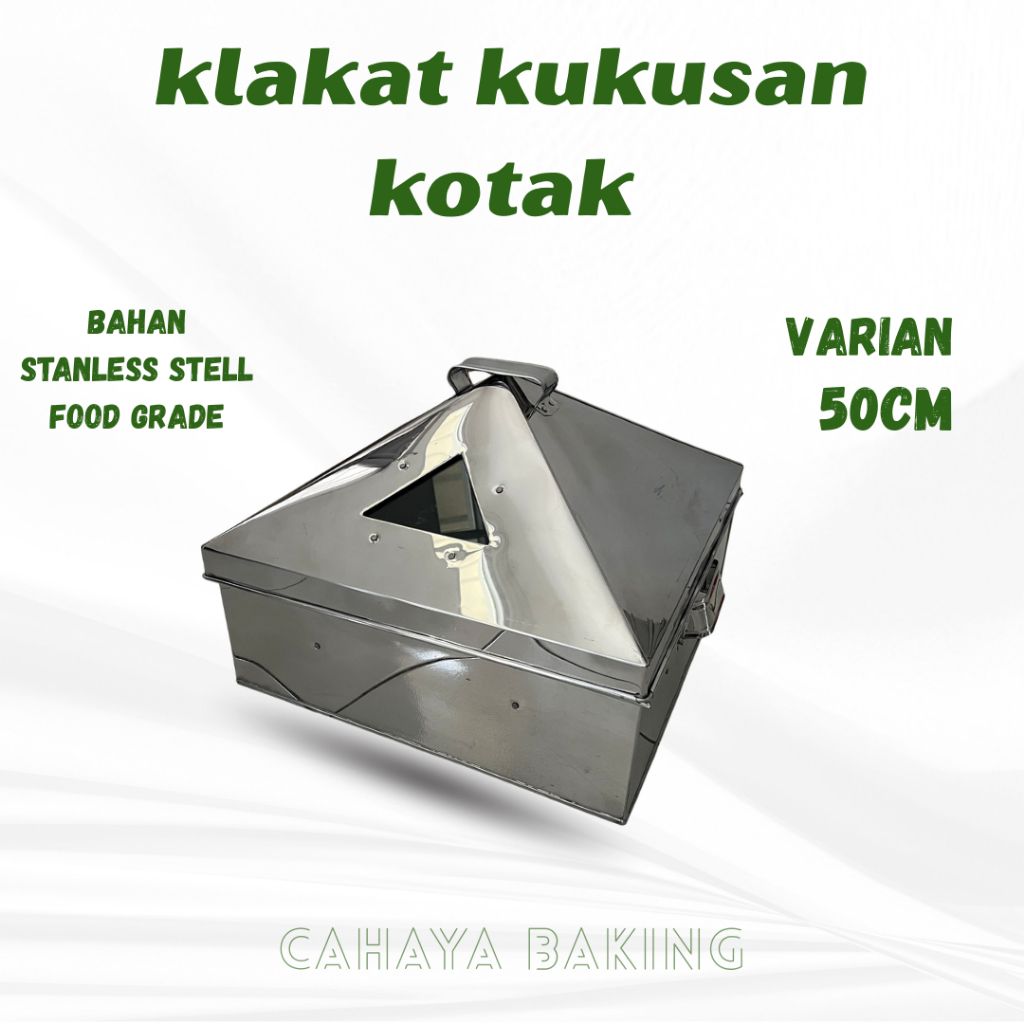 Klakat Kukusan Dimsum Kotak Stainless 50x50