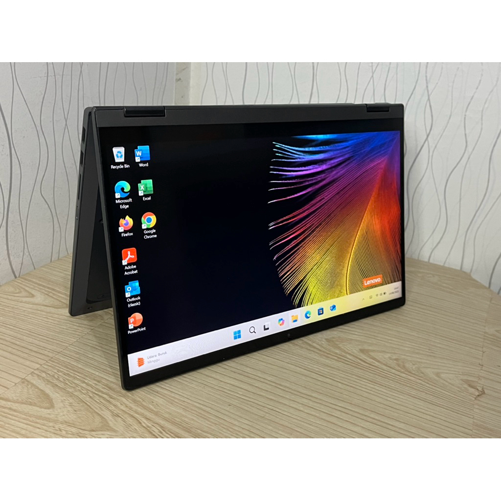 Lenovo Flex 5 14ITL05 2 in 1 Intel Core i7-1165G7 Ram 16 GB SSD 512 GB Vga Nvidia Mx450 Normal siap 