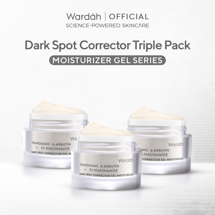Wardah Tranexamic Acid a-Arbutin + 5% Niacinamide Dark Spot Corrector Gel Moisturizer 30gr Krim Pele