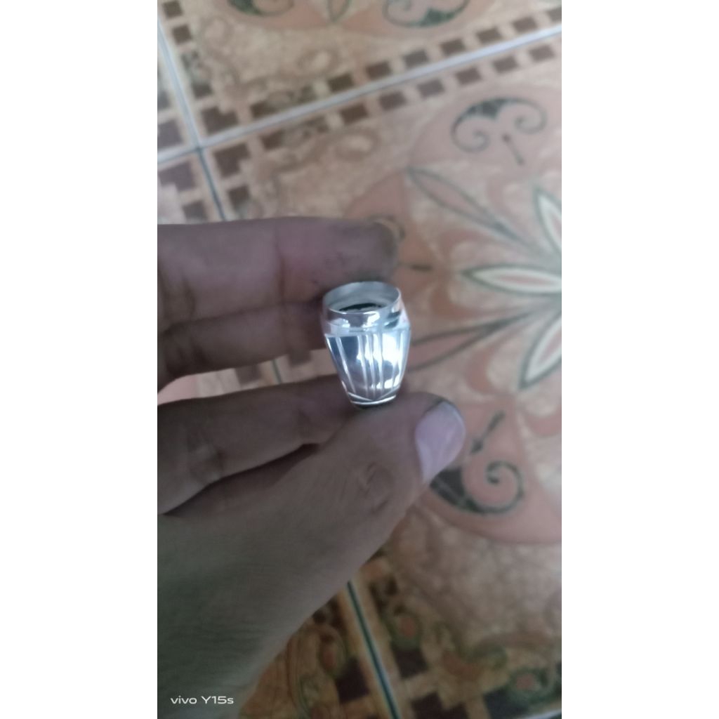 emban kotak untuk batu oval perak 925 handmade06