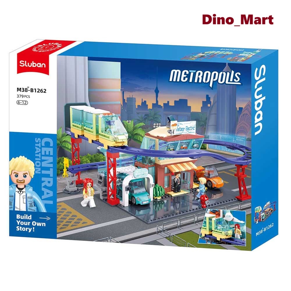 Sluban Brick Metropolis Crowne Hotel M38-B1262 - Mainan Anak - Mainan Balok - Mainan Koleksi - Dino 