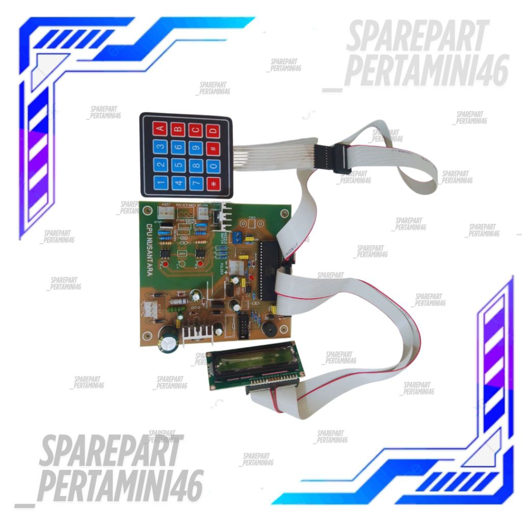 Cpu AC/DC Pertamini Set Kabel Sambungan Dan Keypad Tombol Pom Mini Terbaru