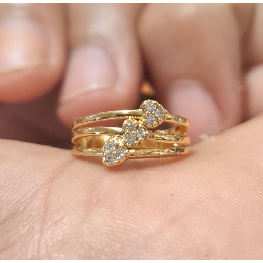 cincin anak usia 1-5 tahun motif love 3 bahan titanium asli