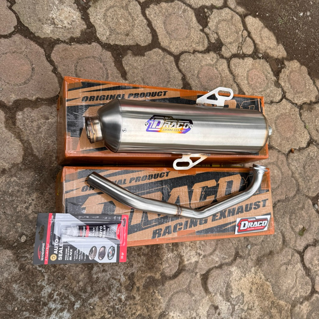 Knalpot standar racing Draco stainlles Original Beat Vario nmax aerox vario160 Pcx lexi mio scoopy f