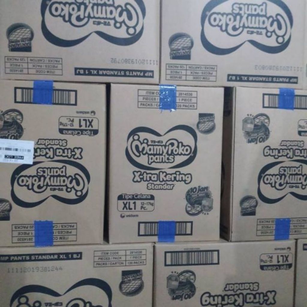 Mamypoko S1/M1/L1/XL1/XXL1- Kartonan/Ball- 1Karton/120pcs