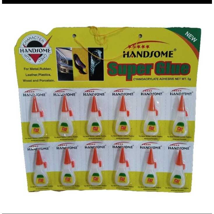 

Lem Super Glue Handsome – 1 Renceng Isi 12 Botol, Kuat & Tahan Lama!