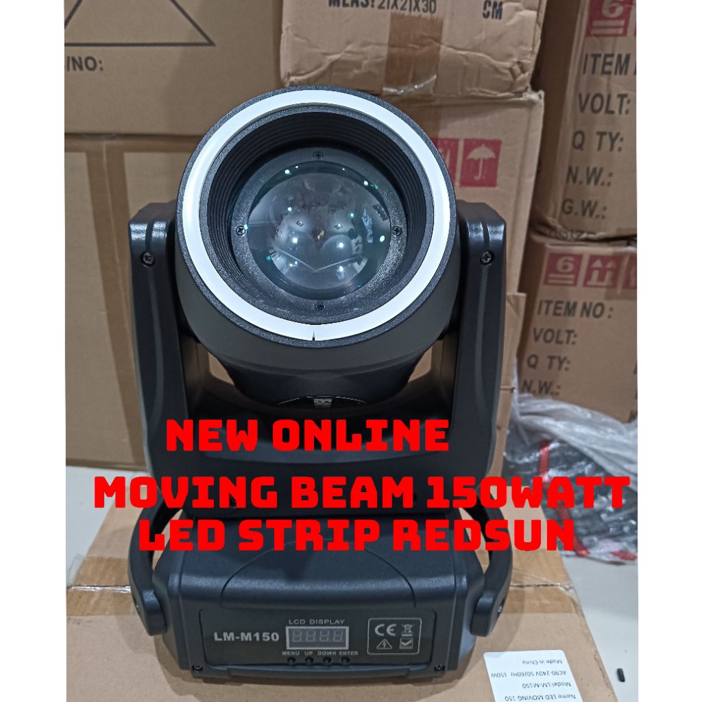 MOVING BEAM 150WATT LED STRIP REDSUN 8 PRISMA