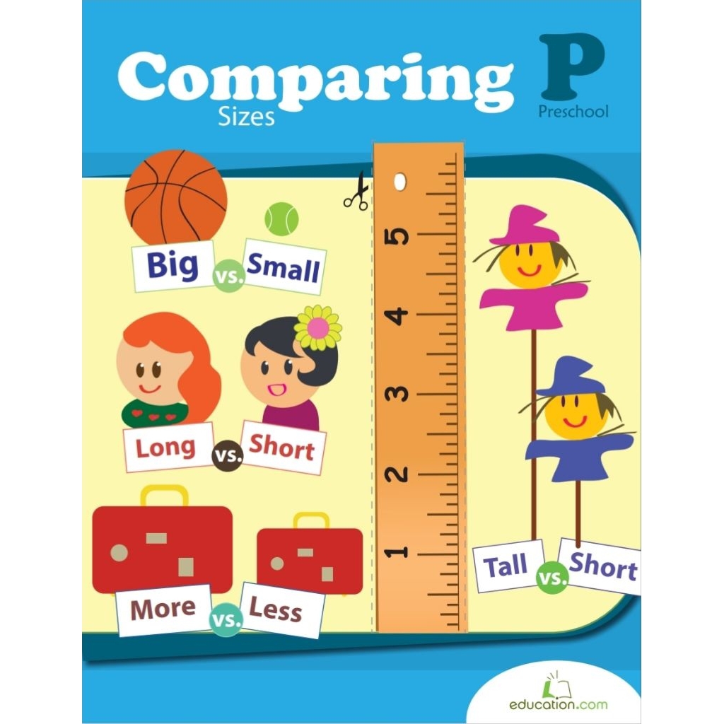 worksheet Comparing size untuk anak PAUD Full colour (bukan PDF)