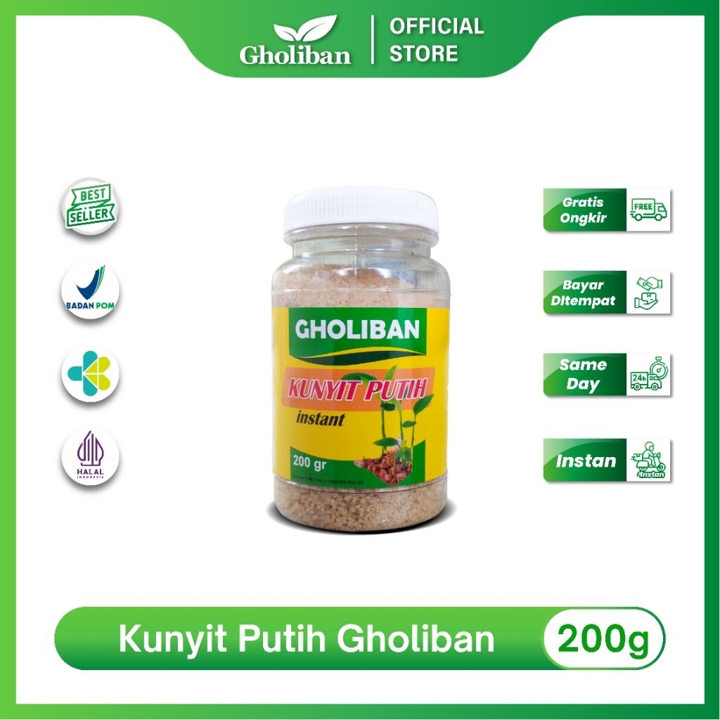 

Gholiban Kunyit Putih Instan 200g Minuman Herbal Alami
