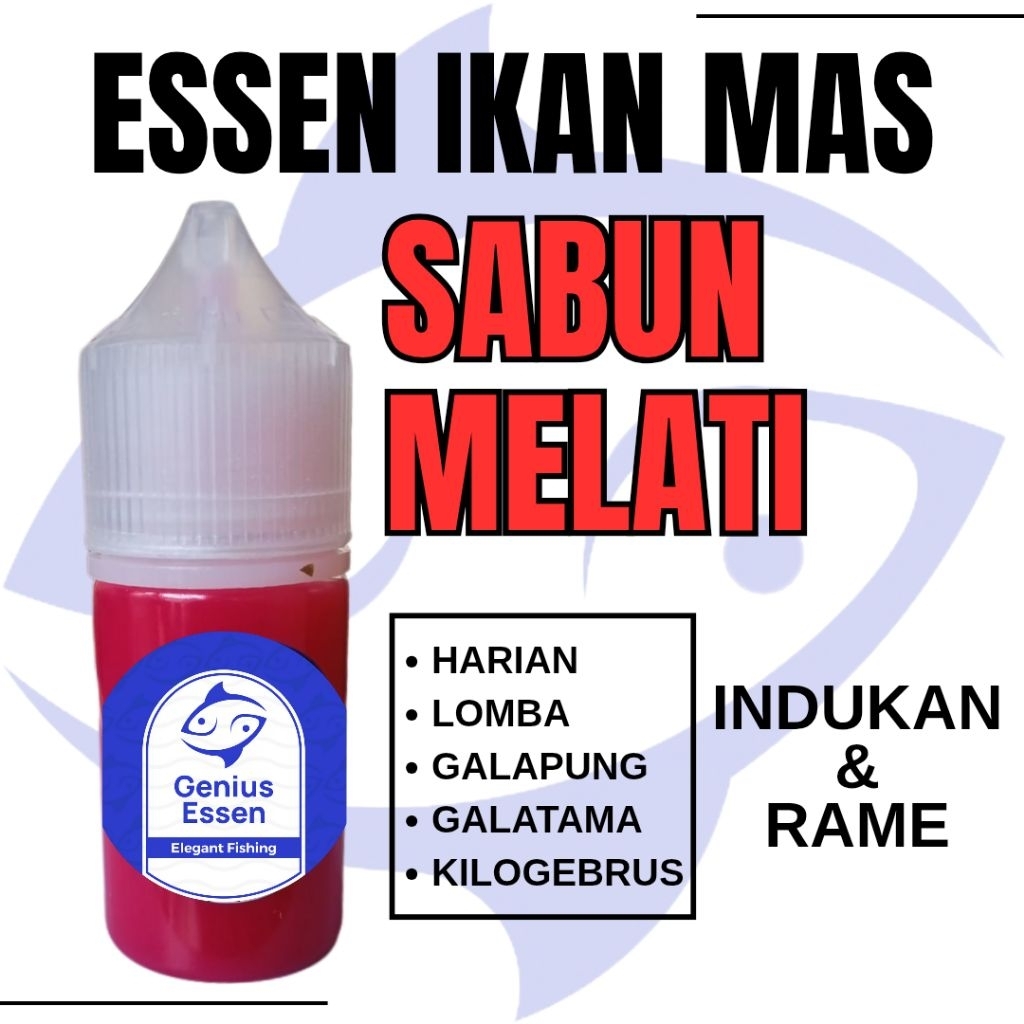 ESSEN IKAN MAS AROMA SABUN MELATI essen ikan mas harian essen ikan mas lomba essen ikan mas galapung