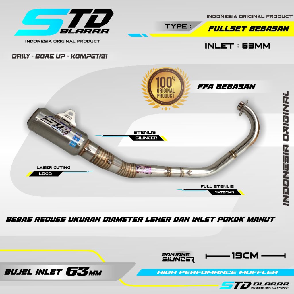 knalpot racing bebasan inlet 63 bebas request