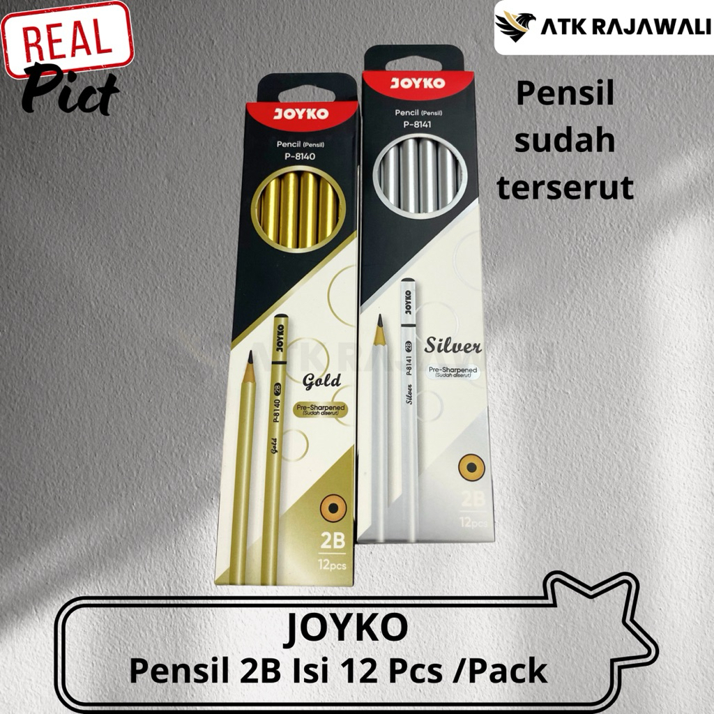 

Pensil 2B Joyko P-8140 Gold / Silver P-8141 (12Pcs)