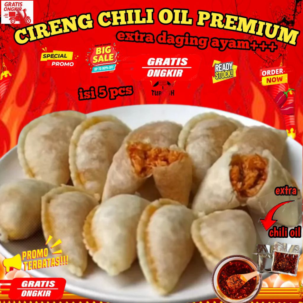 

1 PACK CIRENG MERCON PREMIUM CHILI OIL YUMMY COCOK DIMAKAN BERSAMA KELUARGA/PASANGAN/SAUDARA DAN TEMAN TEMAN DENGAM BERBAGAI RASA AYAM PEDAS/AYAM ORIGINAL/ATIPEDAS/KEJU YUMMY